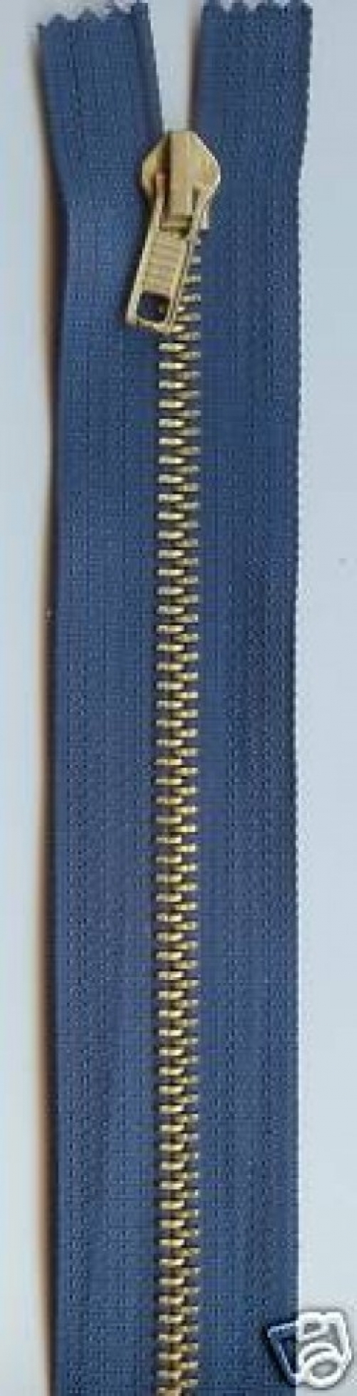 Metal Closed End Jean Zips Denim Blue