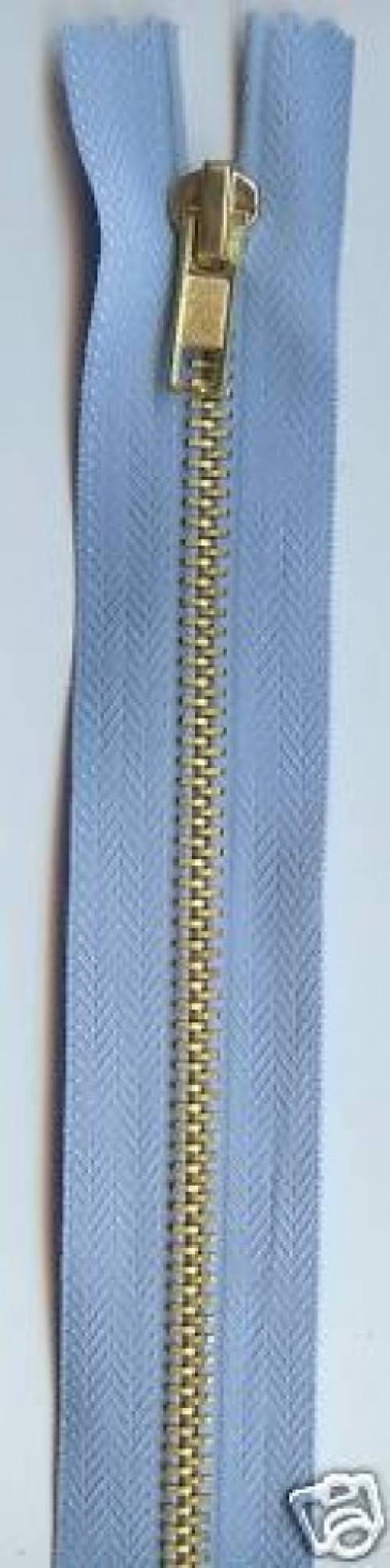 Metal Closed End Jean Zips Light Blue