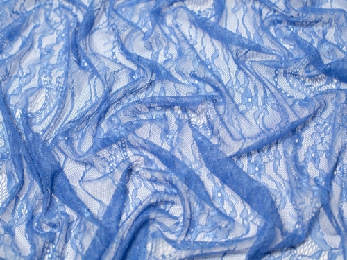 Fine Chantilly Lace Fabric Blue