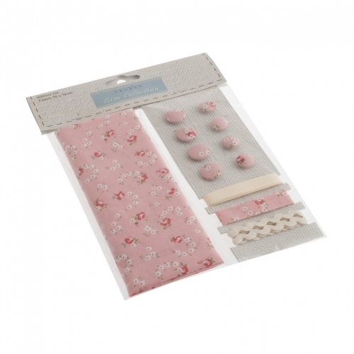 Fabric Trim Sewing Kit Pink Ditsy