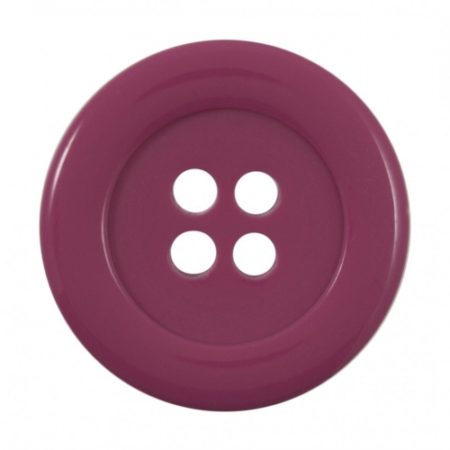 Round Plastic Buttons Fuchsia Pink