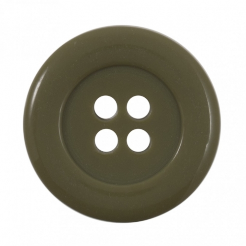 Round Plastic Buttons Leaf Green