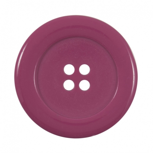 Round Plastic Buttons Fuchsia Pink