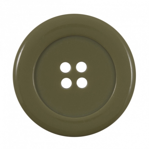 Round Plastic Buttons Leaf Green