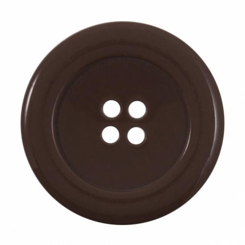Round Plastic Buttons Brown