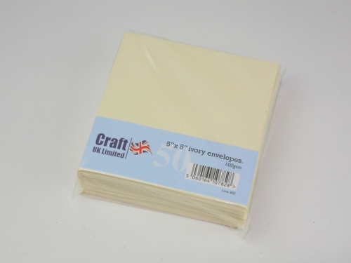 Craft UK Limited Square Blank Envelopes Ivory Cream