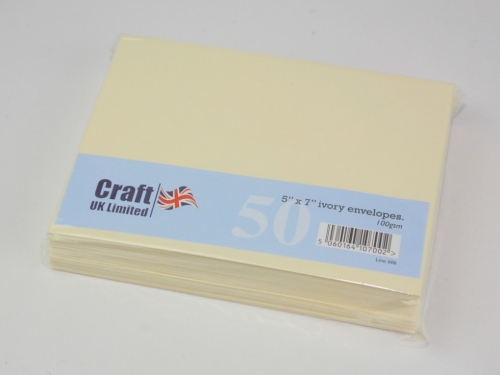 Craft UK Limited Rectangle Blank Envelopes Ivory Cream