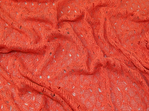 Lady McElroy Crochet Lace Fabric Terracotta