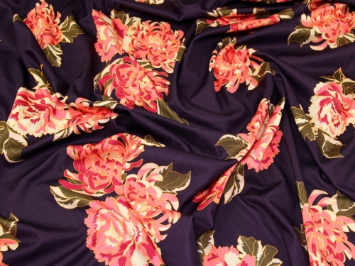Lady McElroy Scuba Stretch Knit Fabric Mulberry