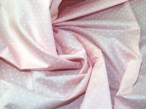 Lady McElroy Cotton Pique Fabric White on Pink