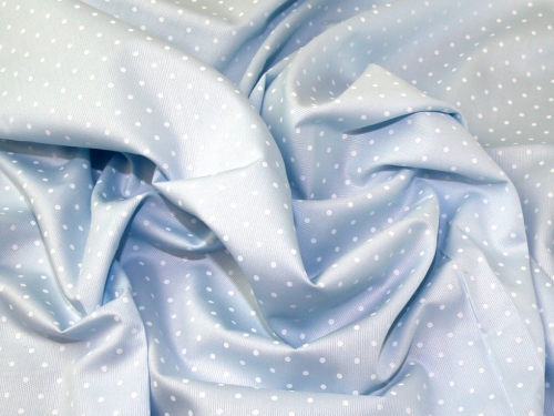 Lady McElroy Cotton Pique Fabric White on Blue
