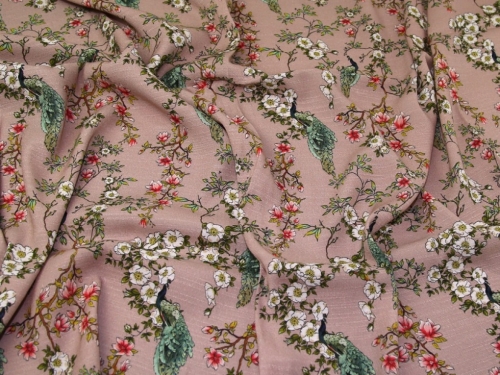 Lady McElroy Florenza Slub Crepe Fabric Pink