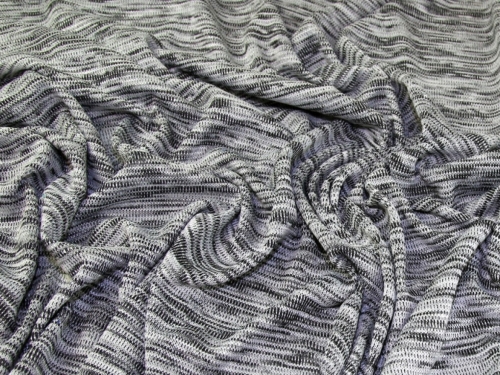 Lady McElroy Slub Sweater Knit Stretch Fabric Grey