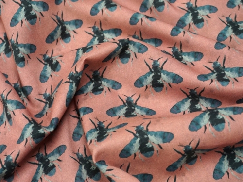 Lady McElroy Marlie Cotton Lawn Fabric Dusky Pink