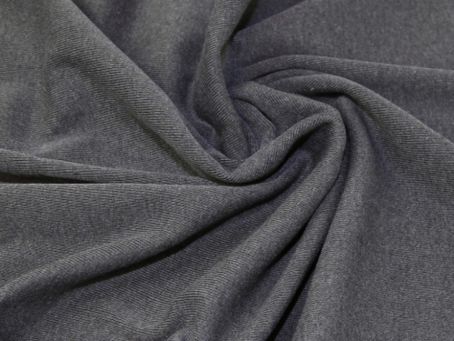 Lady McElroy Tubular Rib Stretch Knit Fabric Charcoal Grey