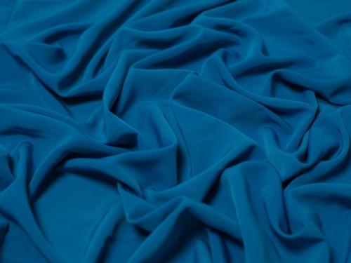 Minerva Core Range Luxury Smooth Crepe Fabric Peacock