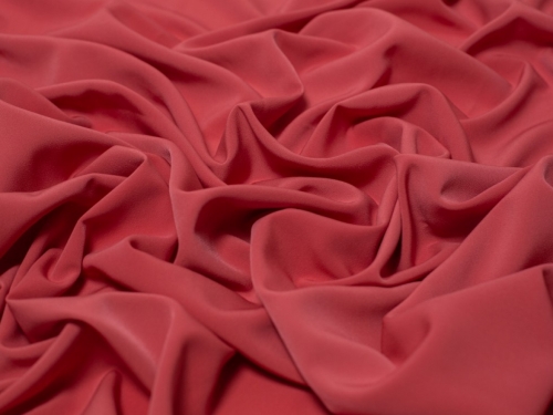 Minerva Core Range Luxury Smooth Crepe Fabric Coral