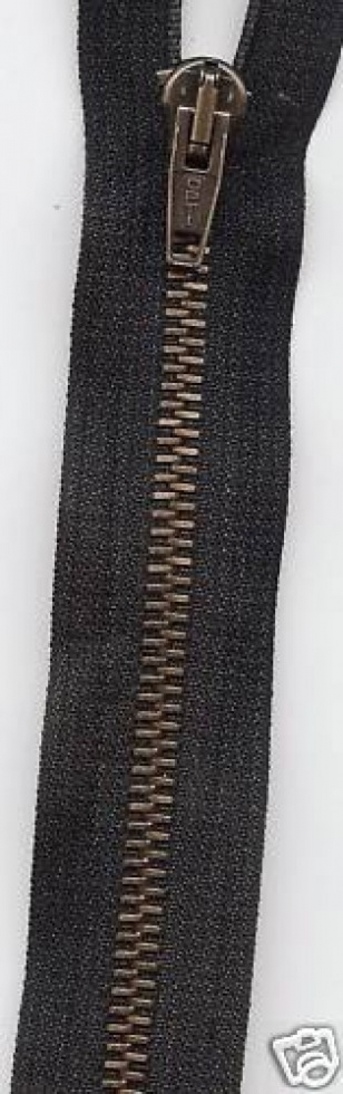 Opti Antique Metal Open End Zips Black