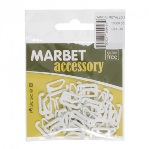 Marbet Metal Lingerie Hooks White