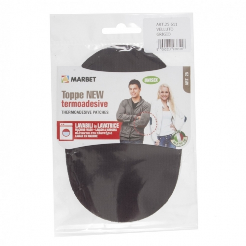 Marbet Velvet Cord Patches Grey