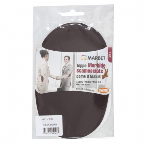 Marbet Faux Suede Patches Dark Brown