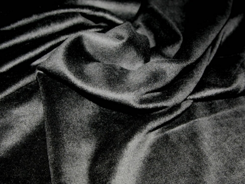 Wool Faux Fur Fabric Black