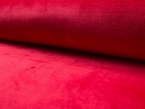 Deadstock Plush Cuddle Fleece Fabric Red