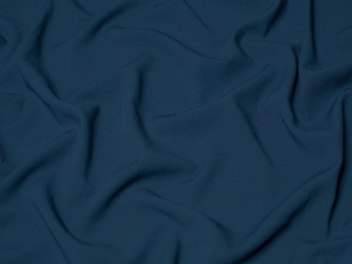 Minerva Core Range Stretch Woven Viscose Crepe Fabric Indigo Blue
