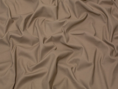 Minerva Core Range Woven Stretch Cotton Sateen Fabric Beige