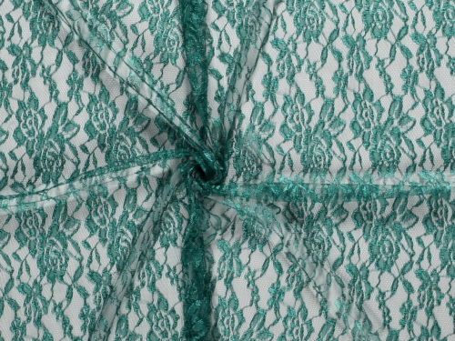Fine Floral Lace Fabric Dark Green