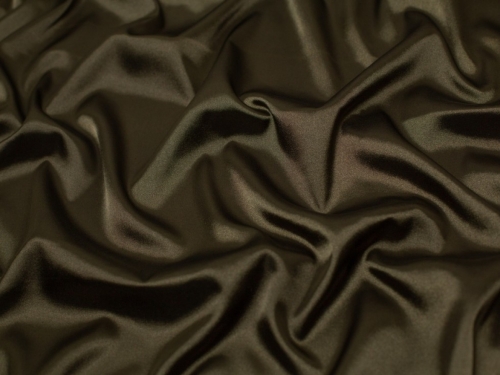 Minerva Core Range Stretch Woven Charmeuse Silky Satin Fabric Khaki