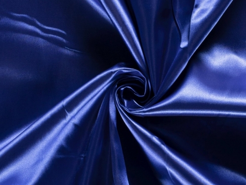 Minerva Core Range Soft Polyester Satin Fabric Indigo Blue