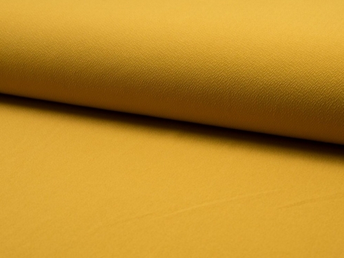 Deadstock Crepe Textured Stretch Knit Fabric Corn