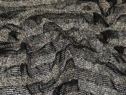 Deadstock Sequin Lace Fabric Black