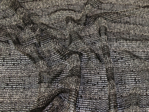 Deadstock Sequin Lace Fabric Brown