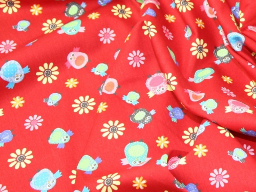 Deadstock 100% Cotton Poplin Fabric Dark Red