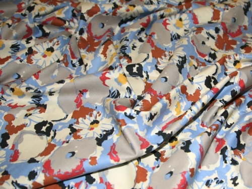 Cotton Lawn Fabric Blue
