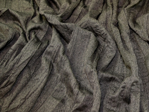 Deadstock Polyester Viscose Suiting Fabric Brown