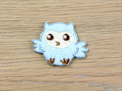 Spotty Owl Patch Motif Blue