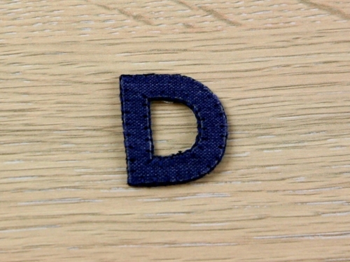 Alphabet Patch Motif (Value Pack of 3) Blue Letter D