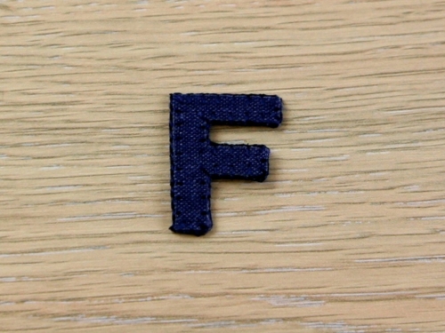 Alphabet Patch Motif (Value Pack of 3) Blue Letter F