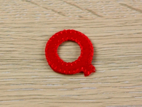 Alphabet Patch Motif (Value Pack of 3) Red Letter Q