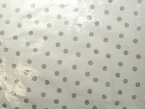 Rico PVC Cotton Vinyl Fabric White & Silver
