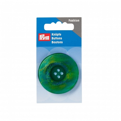 Prym Round Coat Buttons Green & Blue