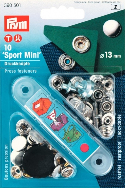 Prym Mini Sport Snaps Press Fasteners Silver