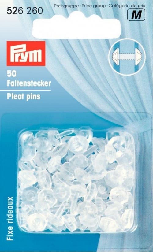 Prym Pleating Pin Studs Clear