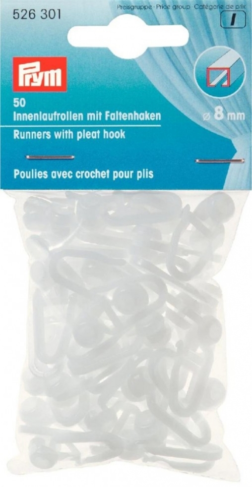 Prym Curtain Hooks Runners White