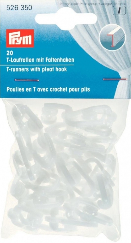 Prym Curtain Hooks T Runners White
