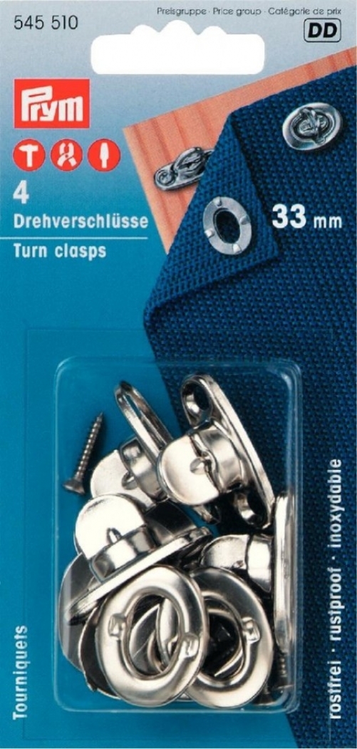Prym Turn Clasp With Screw Silver
