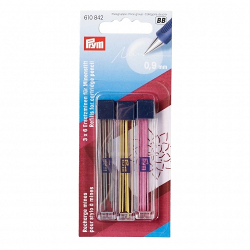 Prym Cartridge Pencil Refill Yellow Black Pink